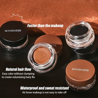 Delineador de ojos de maquillaje, crema negra, Marrón Natural, resistente al agua