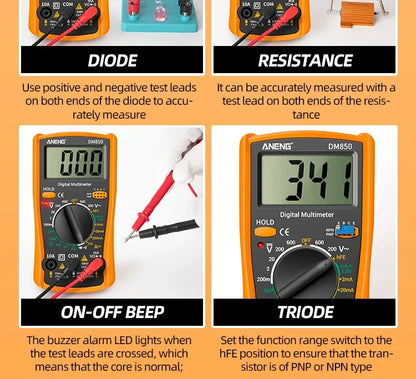 ANENG-multímetro Digital eléctrico profesional