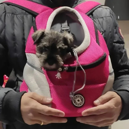 Mochila para mascotas, bolso de hombro doble portátil para perros