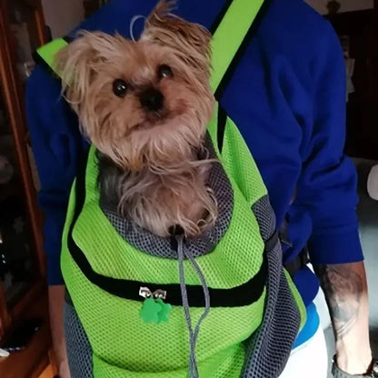 Mochila para mascotas, bolso de hombro doble portátil para perros