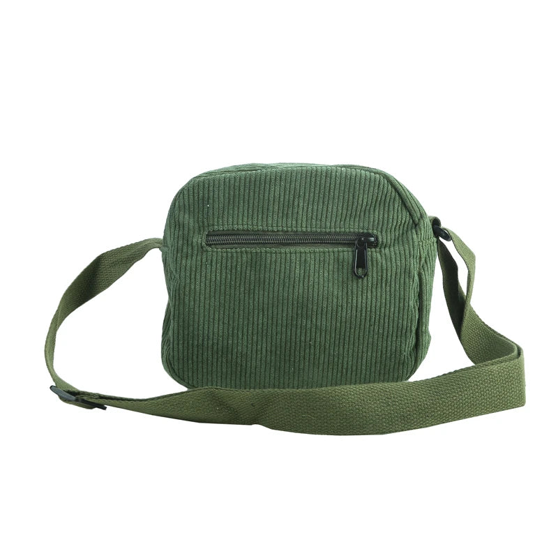 Bolso de hombro pequeño de pana para mujer