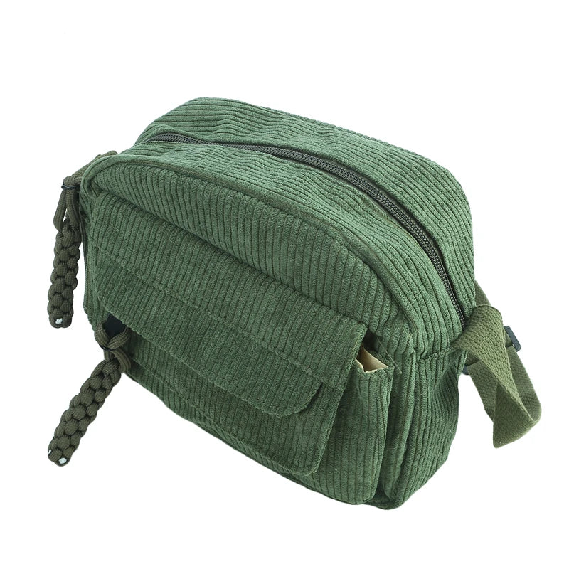 Bolso de hombro pequeño de pana para mujer