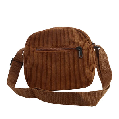 Bolso de hombro pequeño de pana para mujer