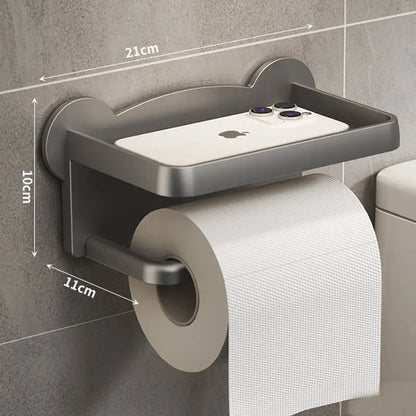 soporte para rollo de papel Y almacenamiento para teléfono.