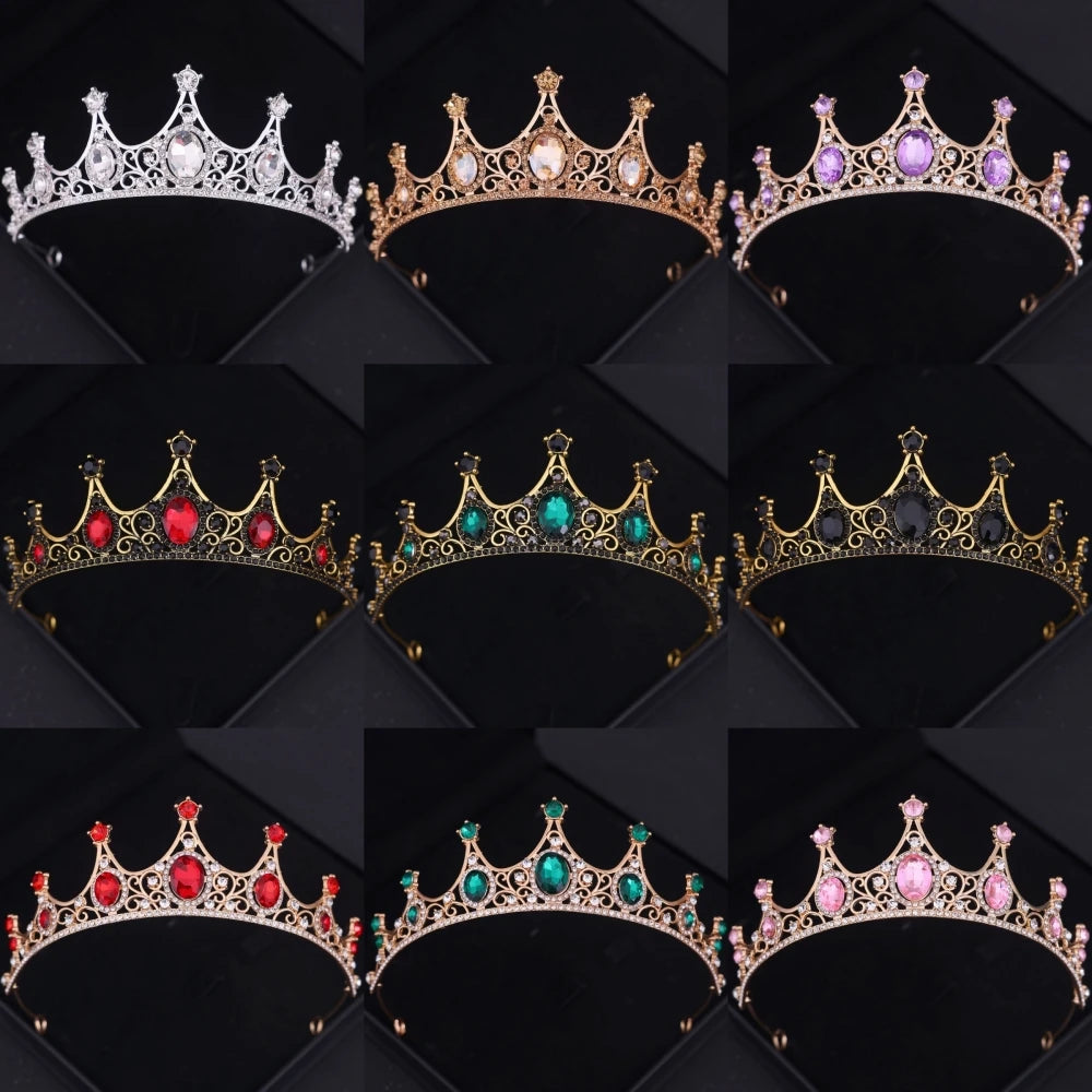 Tiaras y coronas de cristal barroco para mujer