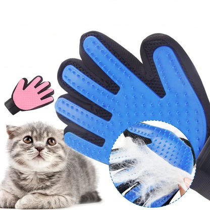 Guantes limpiadores de pelo para mascotas, masaje para perros y gatos