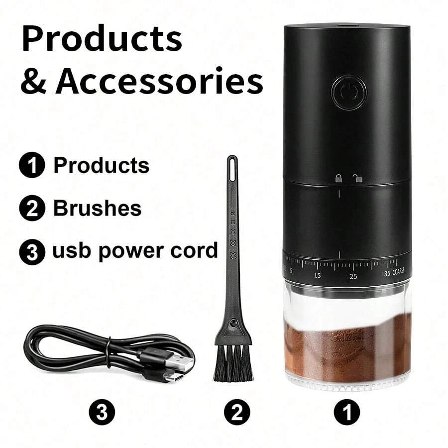 Molinillo de granos de café eléctrico portátil USB