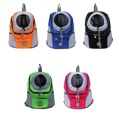 Mochila para mascotas, bolso de hombro doble portátil para perros