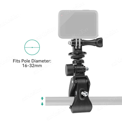 Soporte de trípode para manillar de motocicleta y bicicleta, accesorio de color negro para GoPro