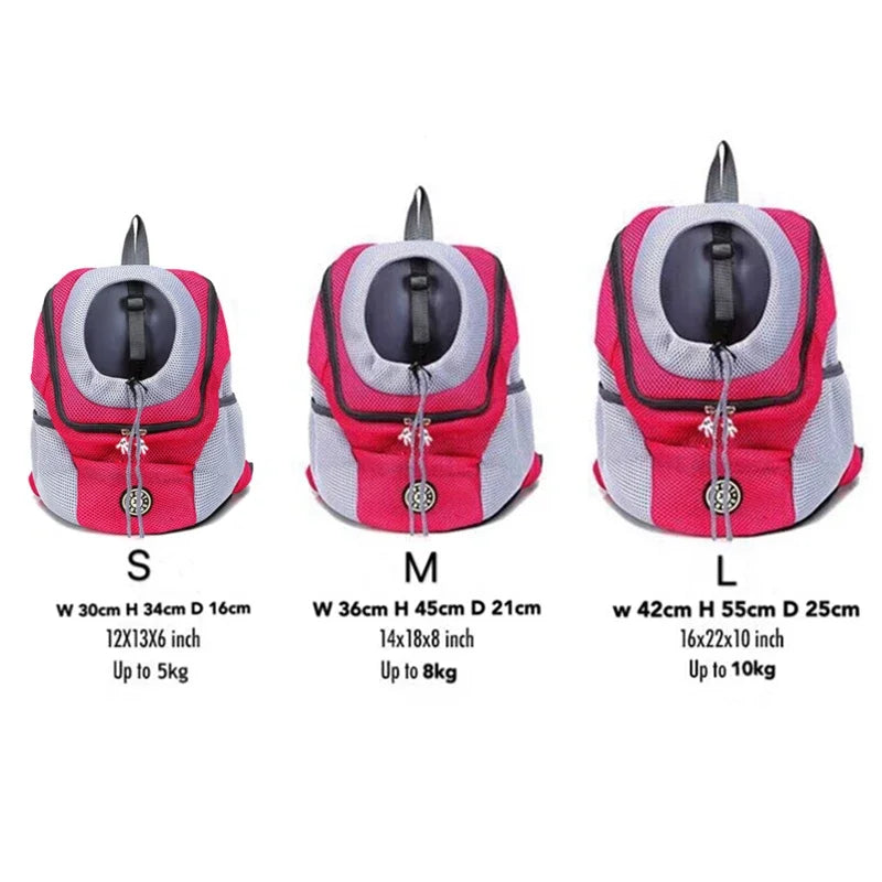 Mochila para mascotas, bolso de hombro doble portátil para perros