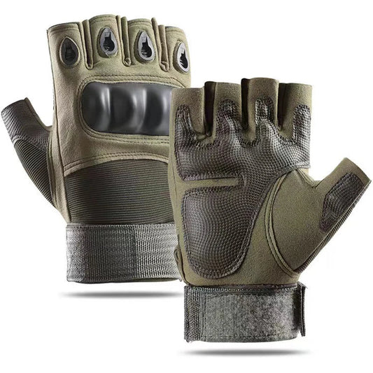 Guantes de medio dedo para hombre, guantes tácticos completos para exteriores