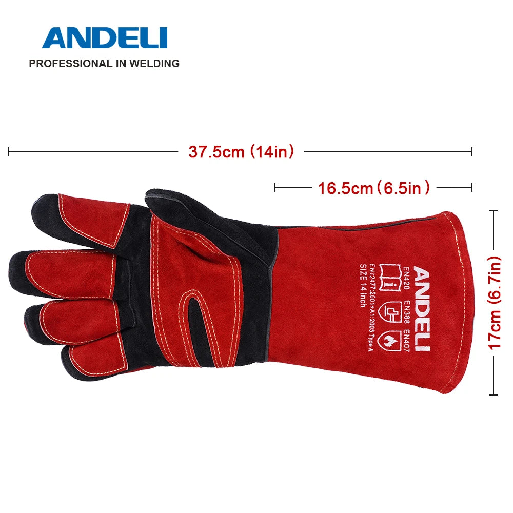 ANDELI-guantes de soldadura multifuncionales, resistentes al calor