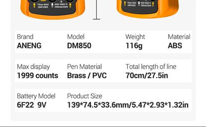 ANENG-multímetro Digital eléctrico profesional