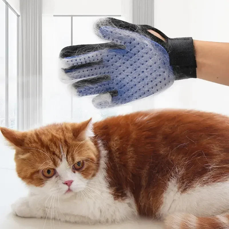 Guantes limpiadores de pelo para mascotas, masaje para perros y gatos