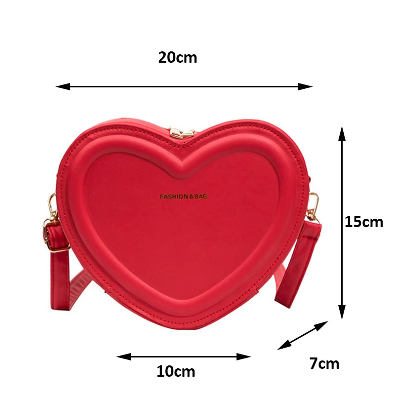 Bolso cruzado en forma de corazón