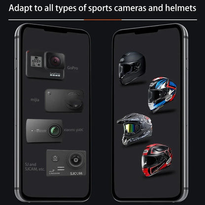 Soporte de teléfono para casco de motocicleta, soporte de montaje para GoPro
