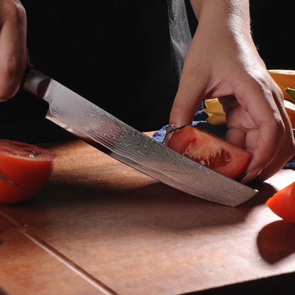 Cuchillos de cocina japoneses de acero de Damasco